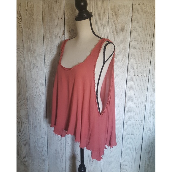 SOLD* Free People Intimately Coral Muscle Tank Top - Picture 3 of 5